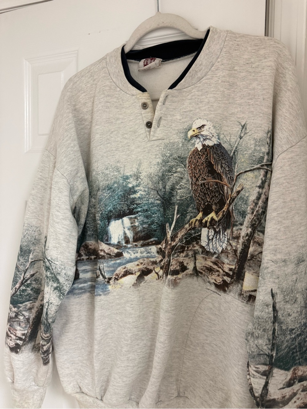 Vintage 90s art unlimited sweatshirt bald eagle crewneck - Picture 2 of 6